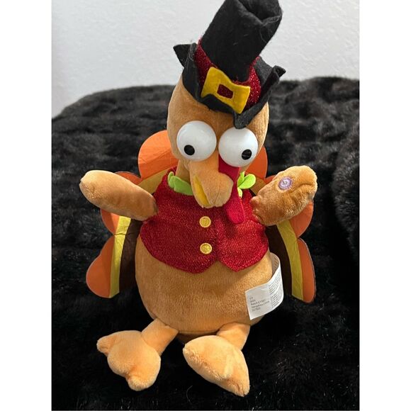 Halloween Gemmy Animated Pilgrim Turkey Waddler Thanksgiving